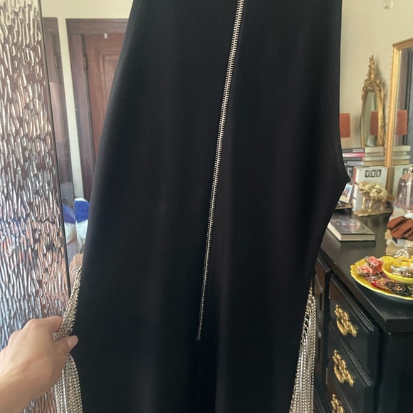 Crystal Fringe Mini Dress-sz Small - Picture 2 of 6